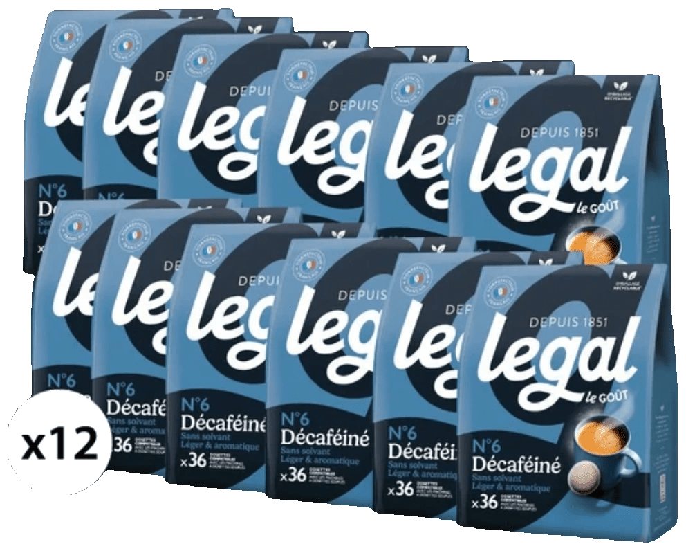Pack dosettes compatibles Senseo® décaféiné 12x36