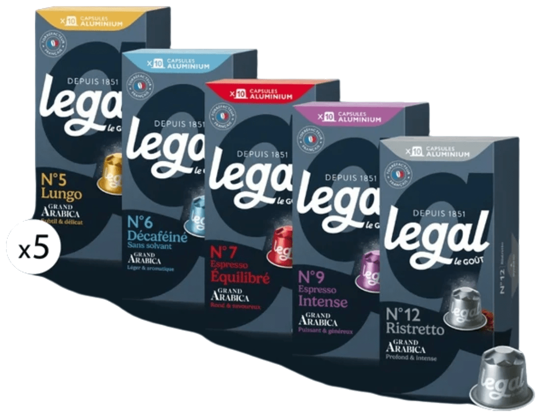 Pack Découverte capsules compatibles Nespresso® 5x10