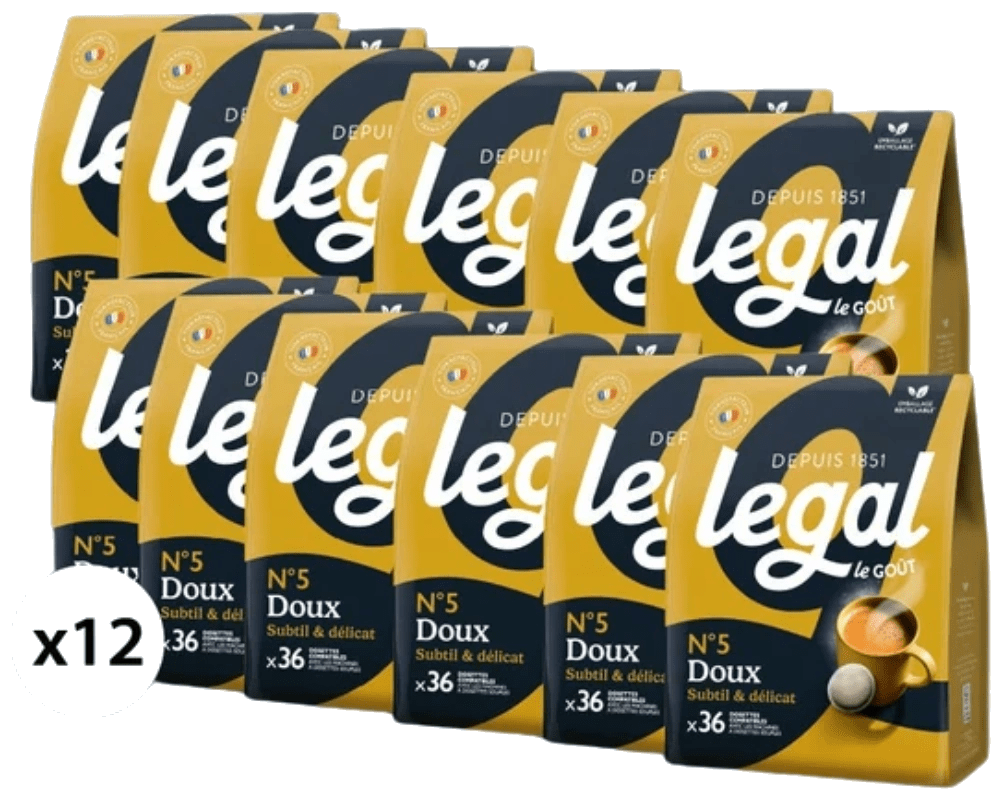 Pack dosettes compatibles Senseo® Doux 12x36