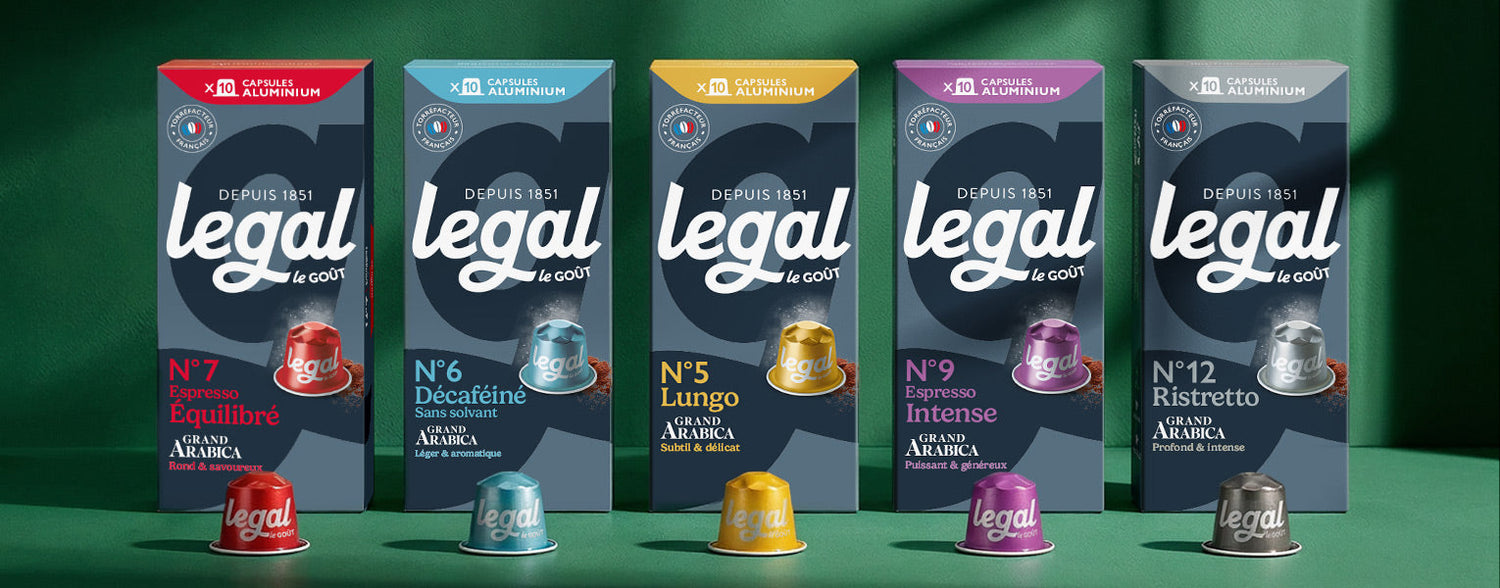 Packs de cafés Legal en plusieurs variétés