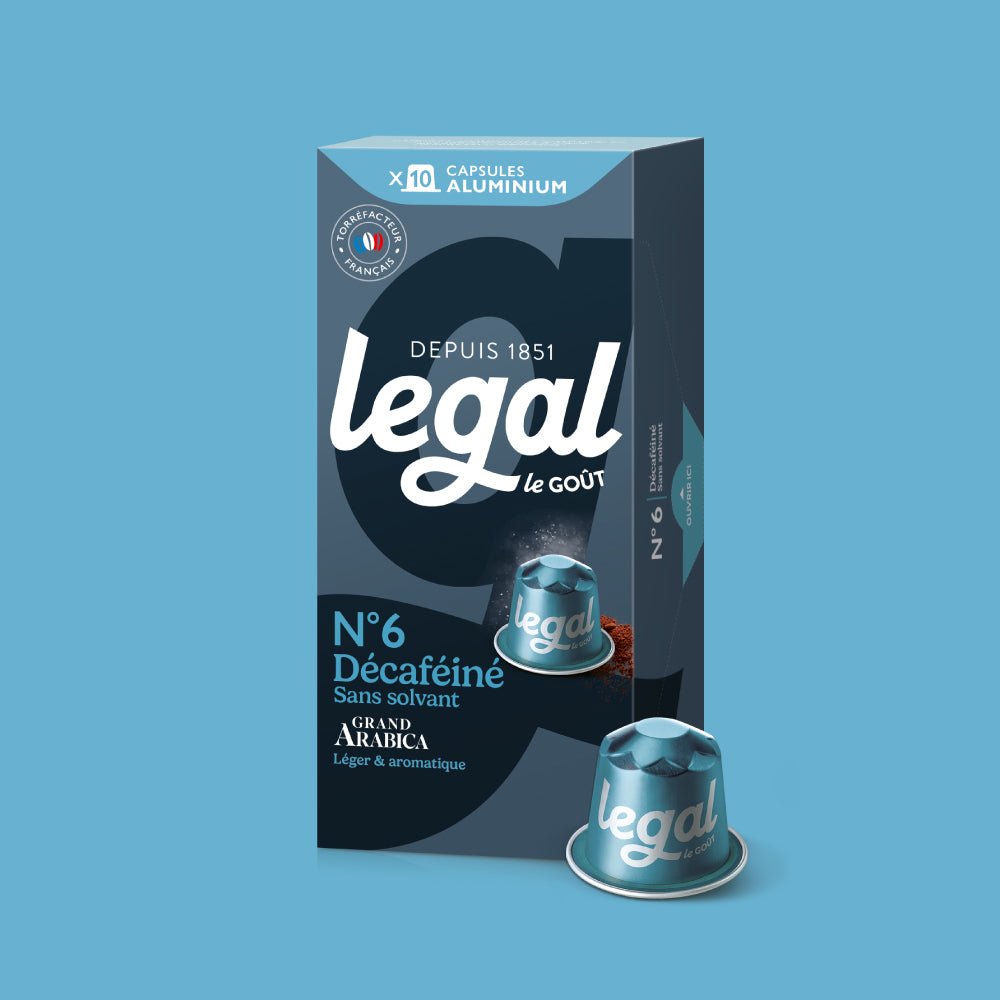 Capsules compatibles Nespresso Décaféiné x10 - Cafés Legal