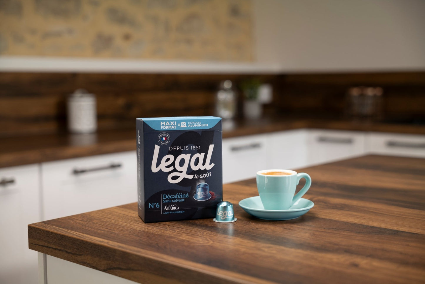 Capsules compatibles Nespresso® Décaféiné x40 - Cafés Legal - Cafés Legal
