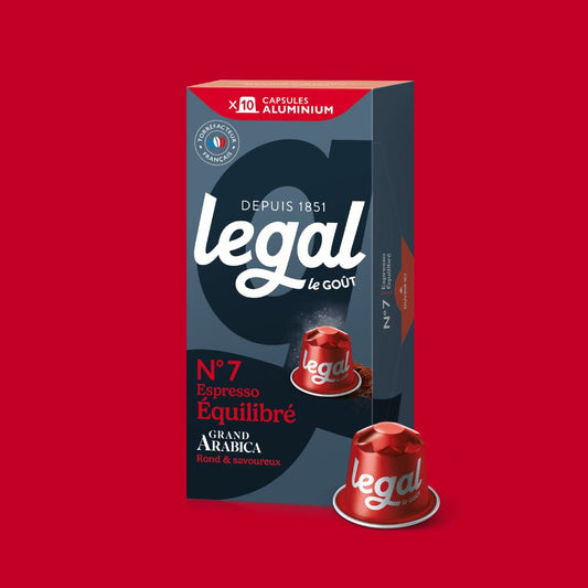 Capsules compatibles Nespresso Équilibré x10 - Cafés Legal - Ma boutique