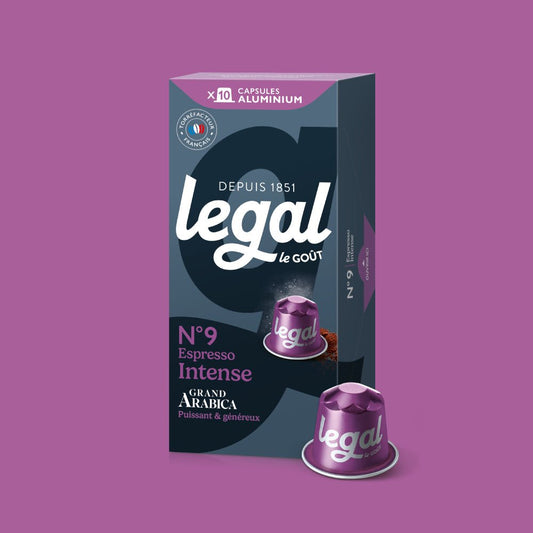 Capsules compatibles Nespresso Espresso x10 - Cafés Legal - Ma boutique