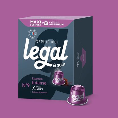 Capsules compatibles Nespresso® Espresso x40 - Cafés Legal - Cafés Legal