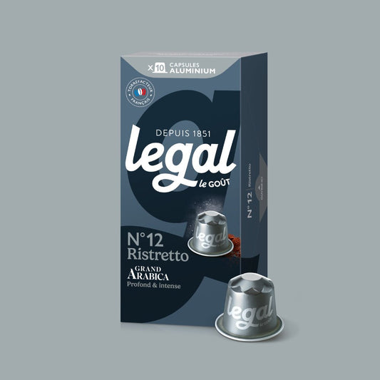 Capsules compatibles Nespresso Ristretto x10 - Cafés Legal - Ma boutique