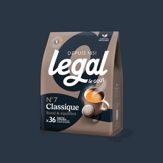 Dosettes compatibles Senseo Classique x36 - Cafés Legal - Ma boutique