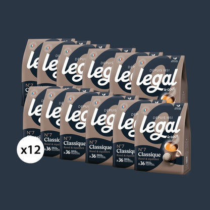 Pack Dosettes compatibles Senseo Classique 12x36 - Cafés Legal