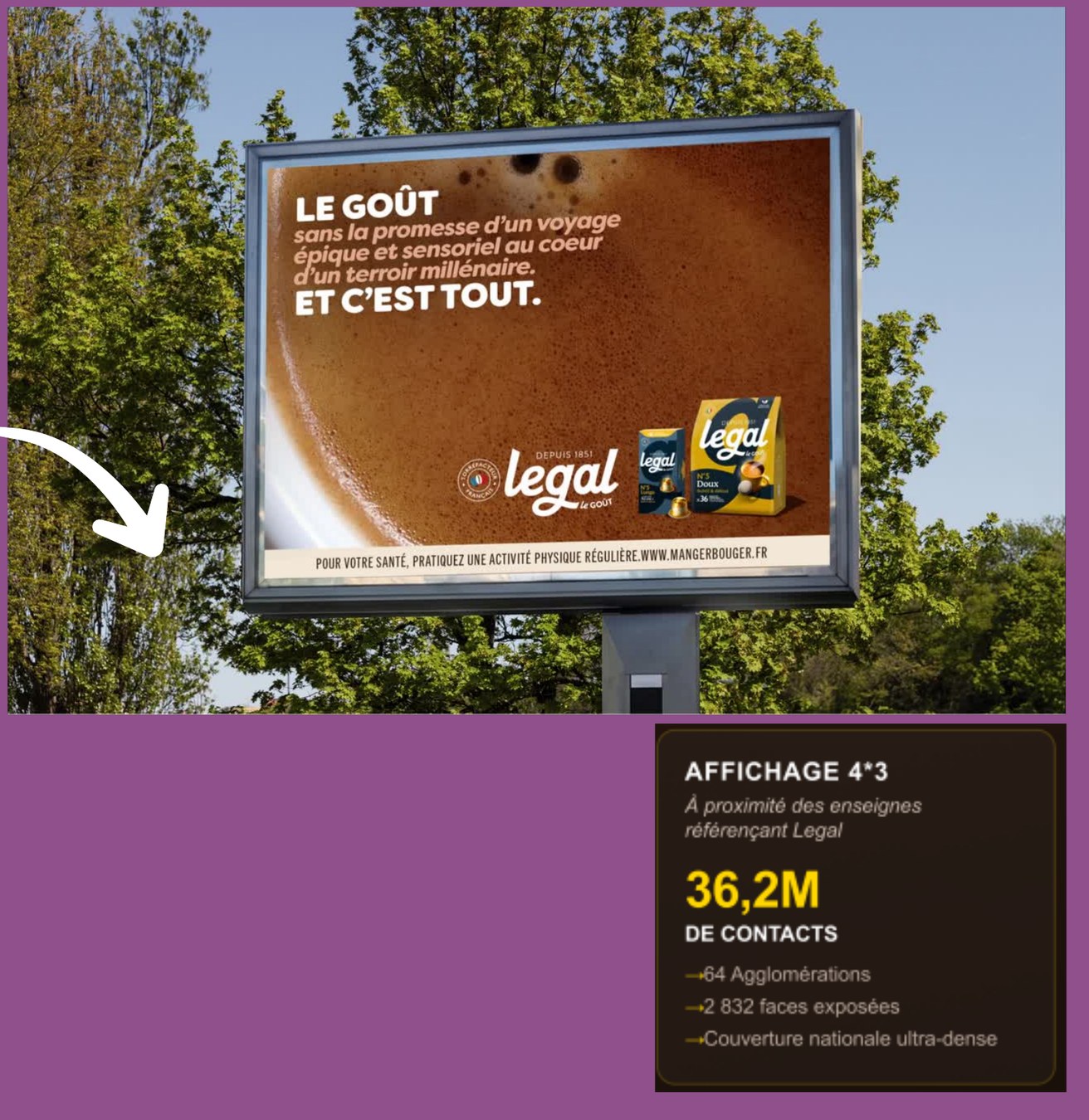 Maquette d’affichage extérieur de la campagne Legal