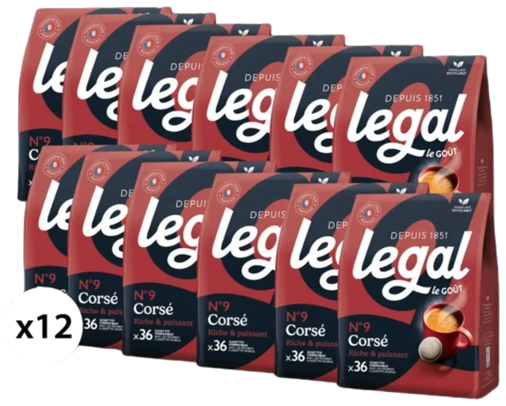 Pack dosettes compatibles Senseo® Corsé 12x36