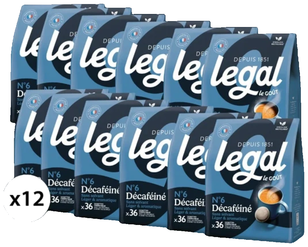Pack dosettes compatibles Senseo® décaféiné 12x36