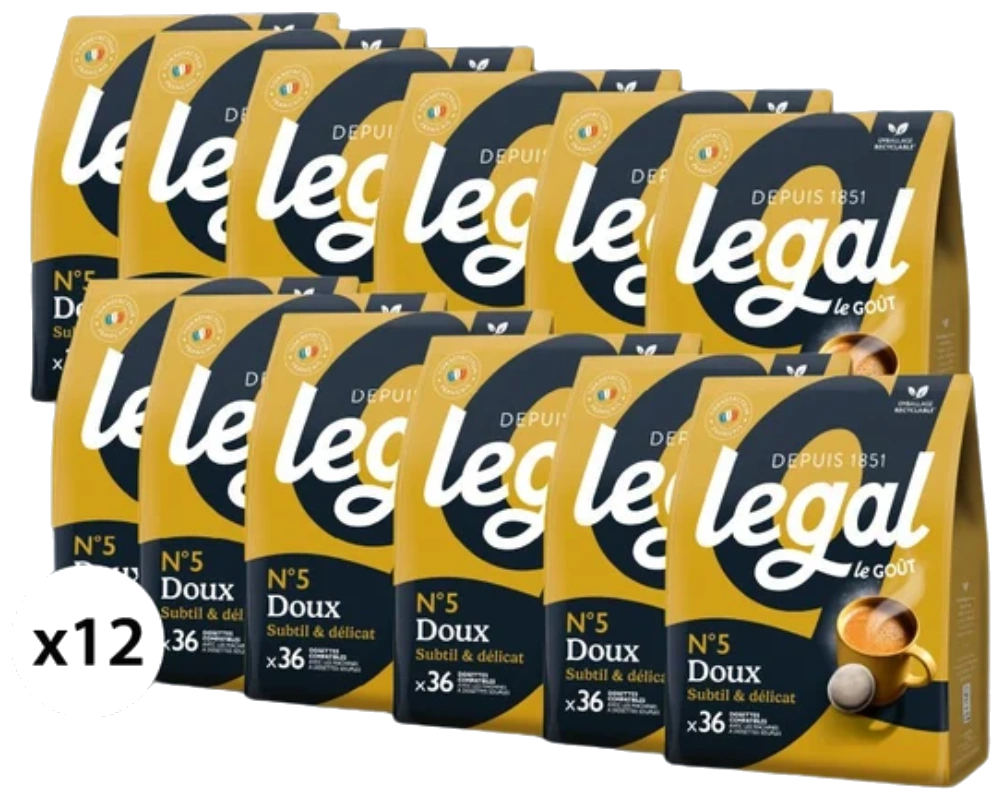 Pack dosettes compatibles Senseo®  Doux  12x36