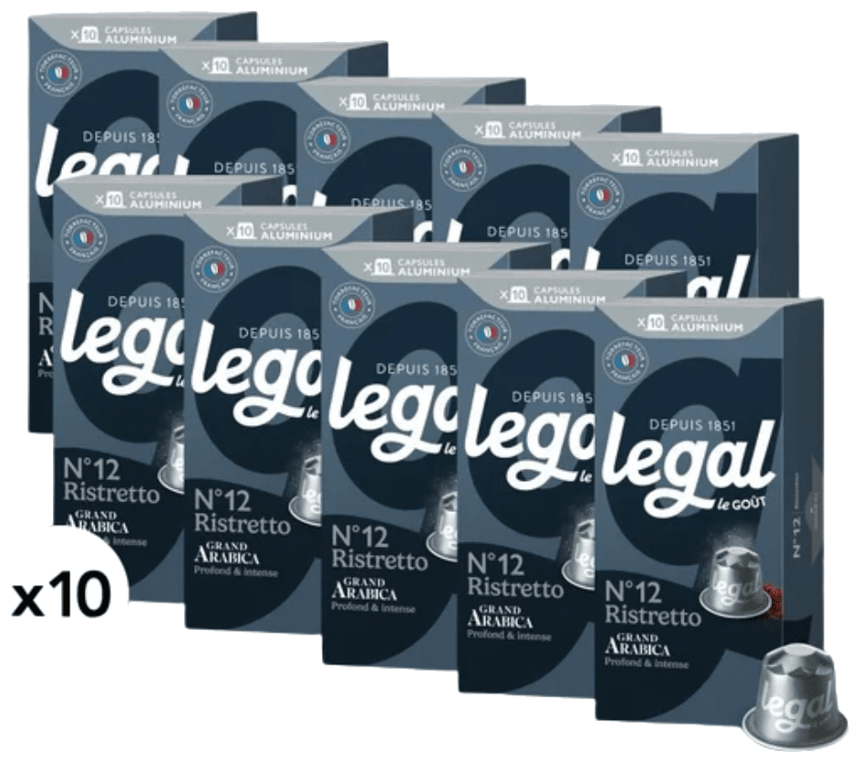 Pack capsules compatibles Nespresso®  Ristretto 10x10